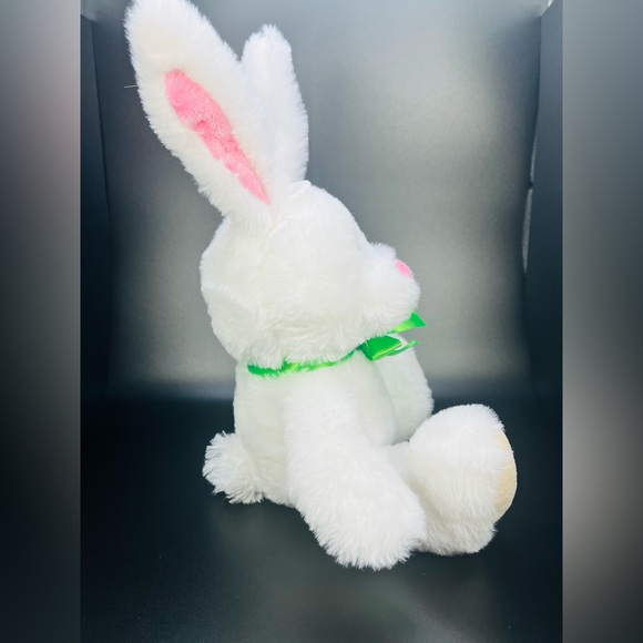American Greetings White Bunny Rabbit Plush W/Green Bow Easter Spring 2020 12” - Picture 3 of 7